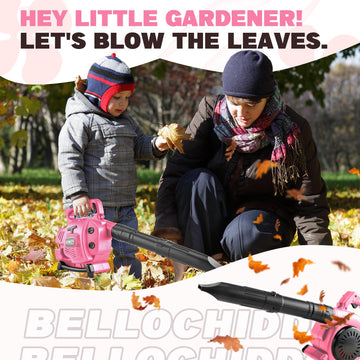 Bellochiddo Toy Leaf Blower - Kids Blower That Really Works With Realistic Sounds And Wind, Pretend Play Series Outdoor Power To