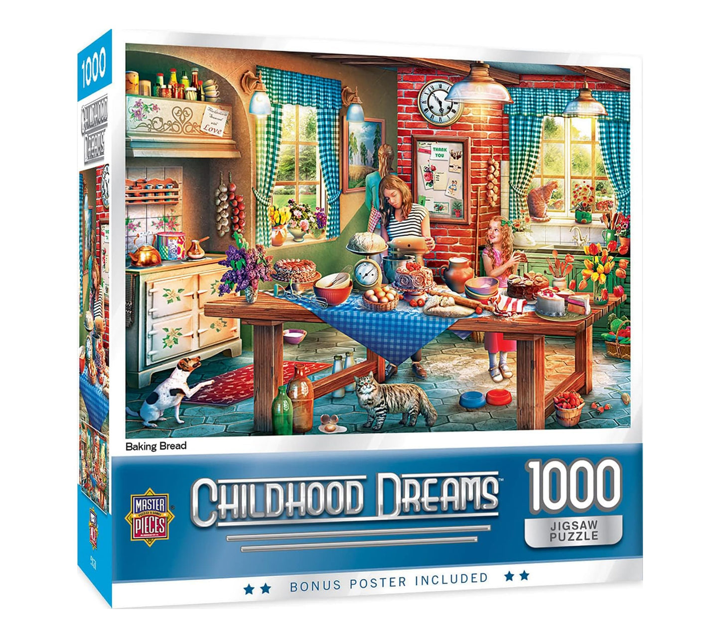 Masterpieces - 1000 Piece Jigsaw Puzzle, Baking Bread, Fun For Adults, Family, Kids, Matte Finish, 19.25'' X 26.75