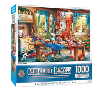 Masterpieces - 1000 Piece Jigsaw Puzzle, Baking Bread, Fun For Adults, Family, Kids, Matte Finish, 19.25'' X 26.75