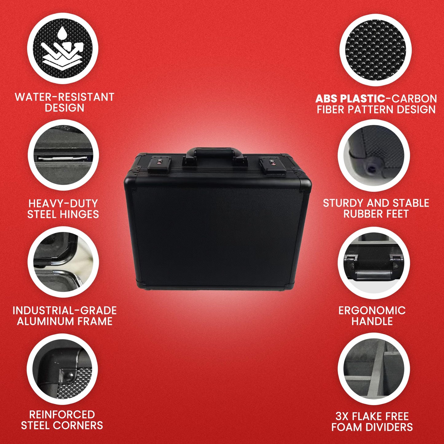 enhanced Graded Card Storage Box - Impact Resistant Graded Card Case with TSA Lock & GPS Compartment  Holds 90 PSA/BGS Cards  Toploader Cards  Sports  Trading Card Storage Box for Collectors & Travel