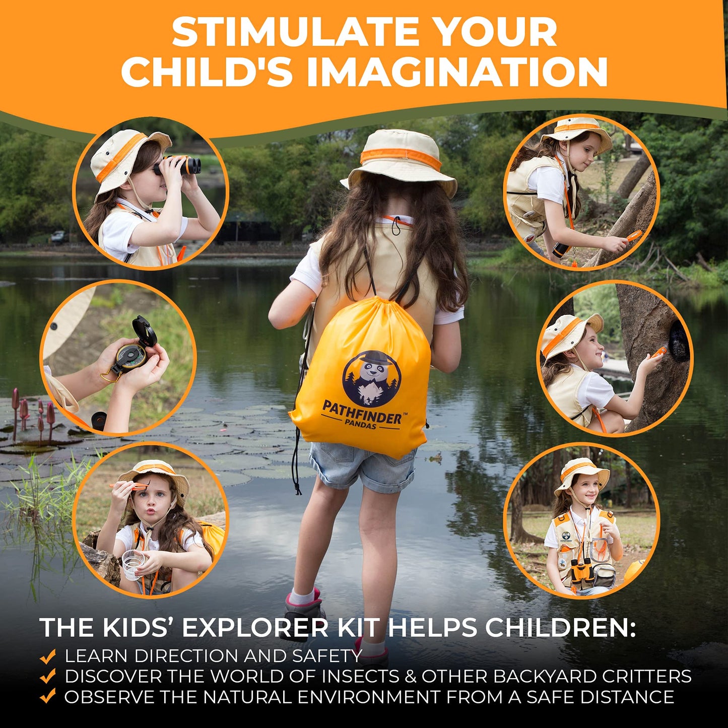 Kids Explorer Kit With Safari Vest & Hat For 7+ Year Old Boys & Girls - Safari Costume Kids, Zoo Keeper, Paleontologist, Bug Kit