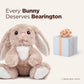 Bearington Collection Lil’ Boomer Taupe And White Plush Stuffed Animal Bunny Rabbit, Adorable, Soft And Cuddly, Great Gift For Kids Of All Ages, Birthdays, Holidays And Special Occasions, 6 Inches