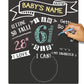 Pearhead All About Baby Milestone Photo Sharing Monthly Chalkboard, Baby Photo Prop, Black