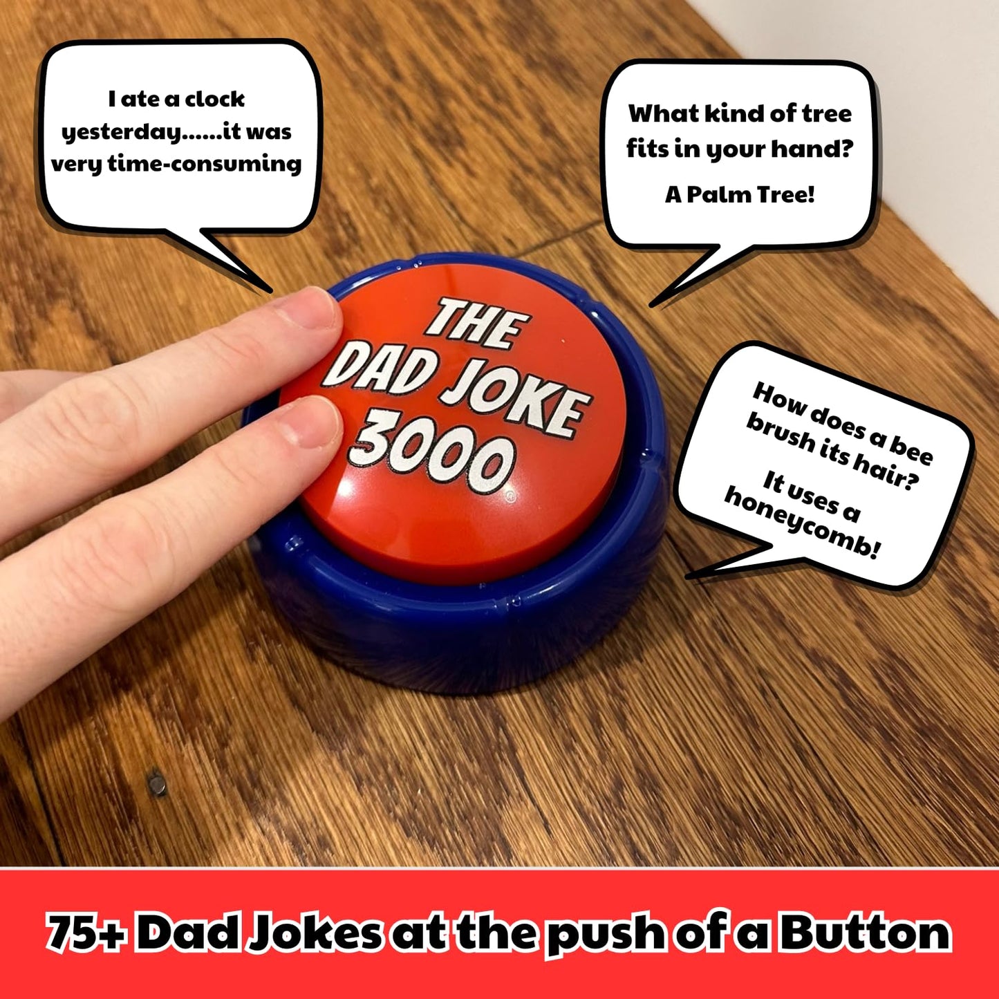 Gifts For Dad And Fathers - Features 75+ Extra Funny Dad Jokes At The Push Of A Button - Dad Gifts From Daughter, Dad Birthday G