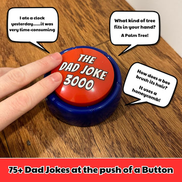 Gifts For Dad And Fathers - Features 75+ Extra Funny Dad Jokes At The Push Of A Button - Dad Gifts From Daughter, Dad Birthday G