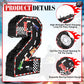 Sratte Race Car Number Piata Small Racing Piata with Blindfold Bat and Confetti for Boy Race Car Themed Birthday Anniversary Cel