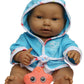 Jc Toys Bath Time Gift Set Featuring Adorable Hispanic Lots To Love Babies 14' All Vinyl Washable Dolls Dressed In Hooded Bathrobe And Diaper, Includes Pacifier And Bath Friend