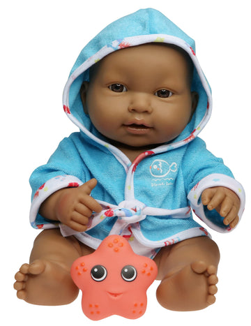 Jc Toys Bath Time Gift Set Featuring Adorable Hispanic Lots To Love Babies 14' All Vinyl Washable Dolls Dressed In Hooded Bathrobe And Diaper, Includes Pacifier And Bath Friend