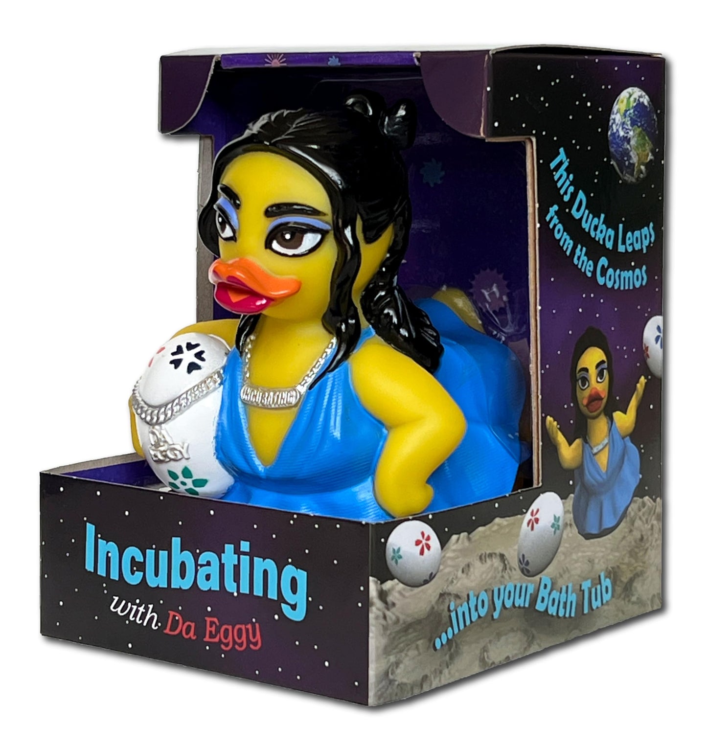 Celebriducks - Ducka Leapa - Incubating With Da Eggy - Floating Rubber Ducks - Collectible Bath Toy Gift For Kids & Adults Of Al