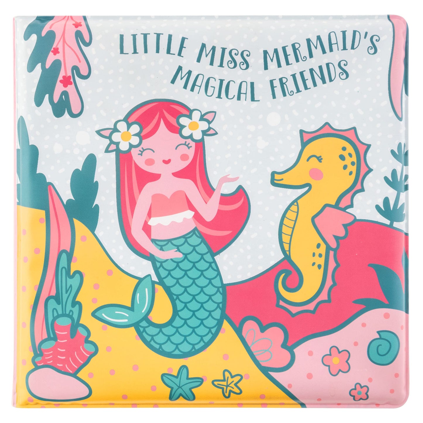 Stephen Joseph Floating Color Changing Bathtime Book - Medium Plastic Toddler Bath Toy, Mermaid Design, Model SJ-1246-28