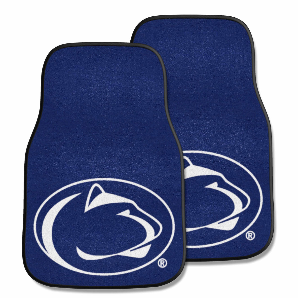 FANMATS 5296 Penn State Nittany Lions Front 2-Piece Team Logo Carpet Car Mat Set, Front Row Automotive Floor Mats, Non-Slip Back