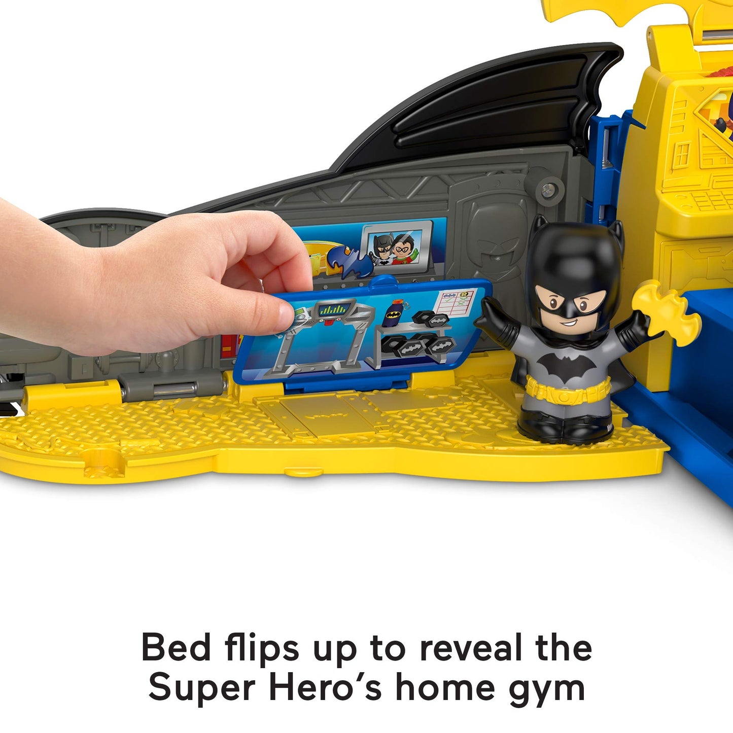 Fisher-Price Little People Toddler Toy Dc Super Friends 2-In-1 Batmobile, Batman Playset & Vehicle For Preschool Pretend Play Ki