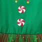 Agqt Toddler Girls Christmas Dresses Long Sleeve Xmas Outfit Santa Claus Elf Costume Princess Tulle Tutu Dresses Green Santa Elf