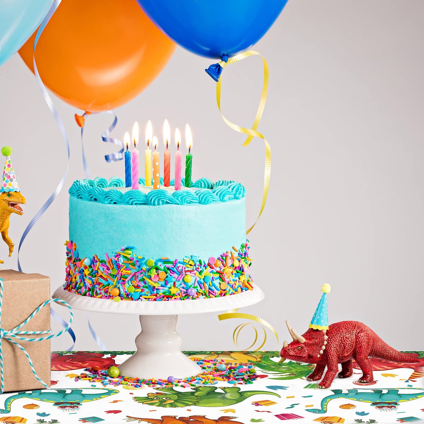 Tegeme 5 Pcs Dinosaur Plastic Tablecloth Dinosaur Party Table Cover 54 x 108 Inch Disposable Waterproof Dino Print Table Cloth f