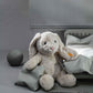 Steiff Hoppie Rabbit Toy Figure  enhanced Stuffed Animal (Light Grey  11)  Soft & Cuddly Plush for Kids  Boys & Girls