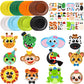 Funnymoom 24 Pcs Arts and Crafts for Kids, Thanksgiving Plate Craft Kits Turkey Arts Craft Christmas DIY Plate Kit for Fall Autu