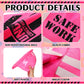 Geyoga 36 Pcs Kids Construction Worker Costume Construction Dress Up Party Favors Vests Hats Bag For Birthday Age 3-8(Pink)