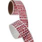 Bulk Roll Prismatic Stickers, Red Alphabets (50 Repeats)