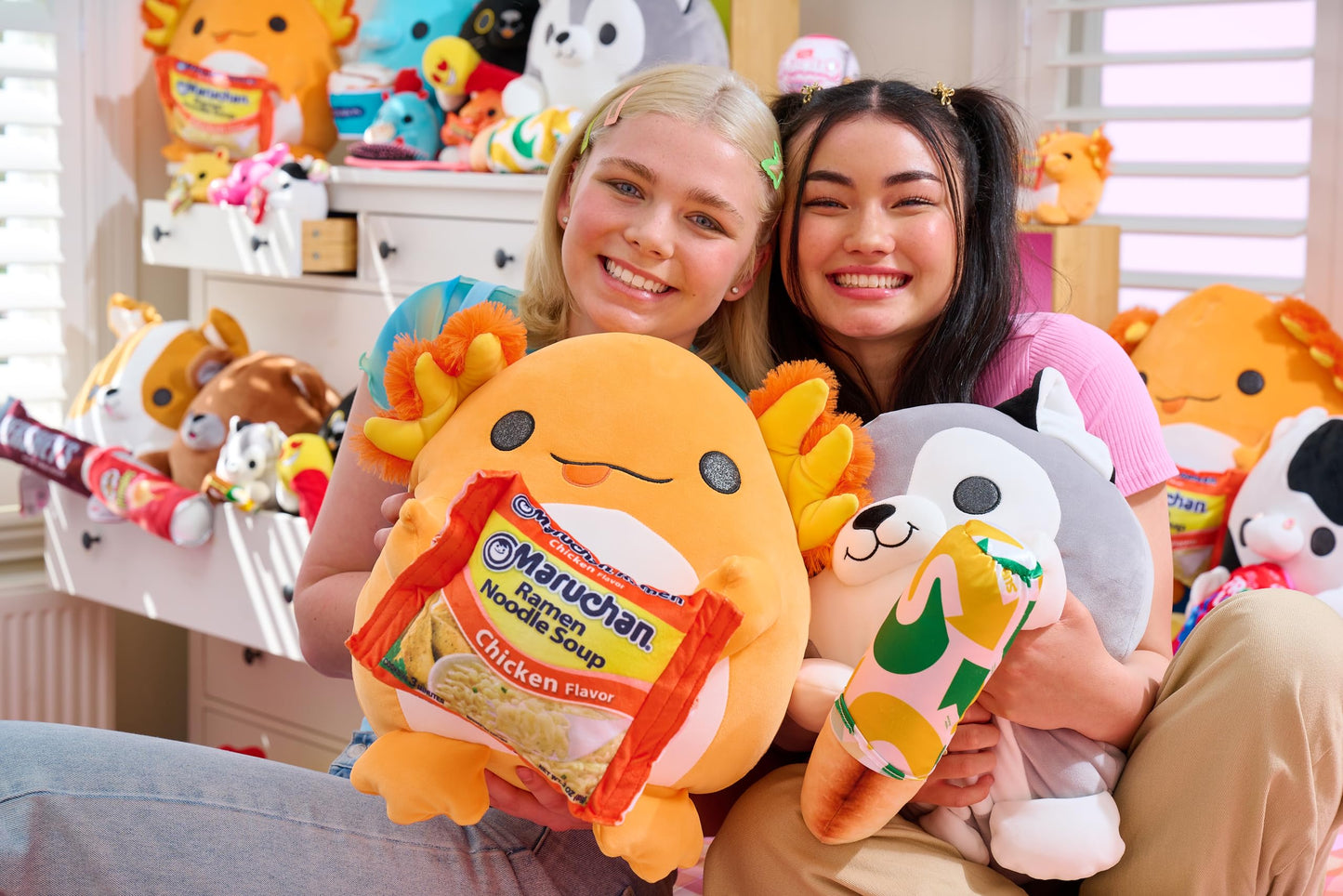 Snackles (Maruchan) Axolotl Super Sized 14 Inch Plush By Zuru, Ultra Soft Plush, Collectible Plush With Real Licensed Brands, St