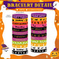 48 Pcs Halloween Pencils Halloween Rubber Bracelets Set Halloween Party Favors for Kids Ghost Pumpkin Skeleton Bat Spider Pencil