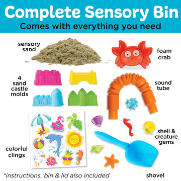 Creativity for Kids Sensory Bin: Beach - Toddler and Preschool Toys, Sensory Box with Toys for Toddlers, Kids Gifts for Toddler
