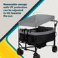 Safety 1st Summit Quad Wagon Stroller, Grey Harbor, Model CV458HNC, Durable Polyester Material