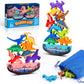 Ipourup Dinosaur Toys For Kids 3-5: Wooden Stacking Montessori Toys For 3 4 5 6 7 Year Old Balance Competition Game For Family Ideal Easter Birthday Gifts For Kids Ages 3-7 (Double Version)
