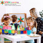 Tigerdoe Magnetic Tiles Set, 100 PCS Educational 3D Building Toy, Large Size, Multi-Color, ABS Plastic for Kids' Learning and Play