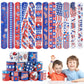 4th of July Party Favors Slap Bracelets for Kids 36PCS Red White and Blue American Flag Patriotic Snap Bracelet Bulk Independenc