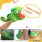 Cuteoy Plush Chameleon Hand Puppet Stuffed Animal Toy Open Movable Mouth Creative Role Play Storytelling Dinosaur Plushies Gifts For Kids Toddlers Birthday Christmas