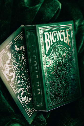 Bicycle Jacquard Premium Playing Cards, Silver And Emerald Green, 1 Deck
