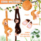 Gemscream 12 Pcs 20 Inch Hanging Monkey Stuffed Animal Stuffed Monkey Plush Toy With 2 Pcs Hanging Artificial Ivy Vines 2 Pcs 20