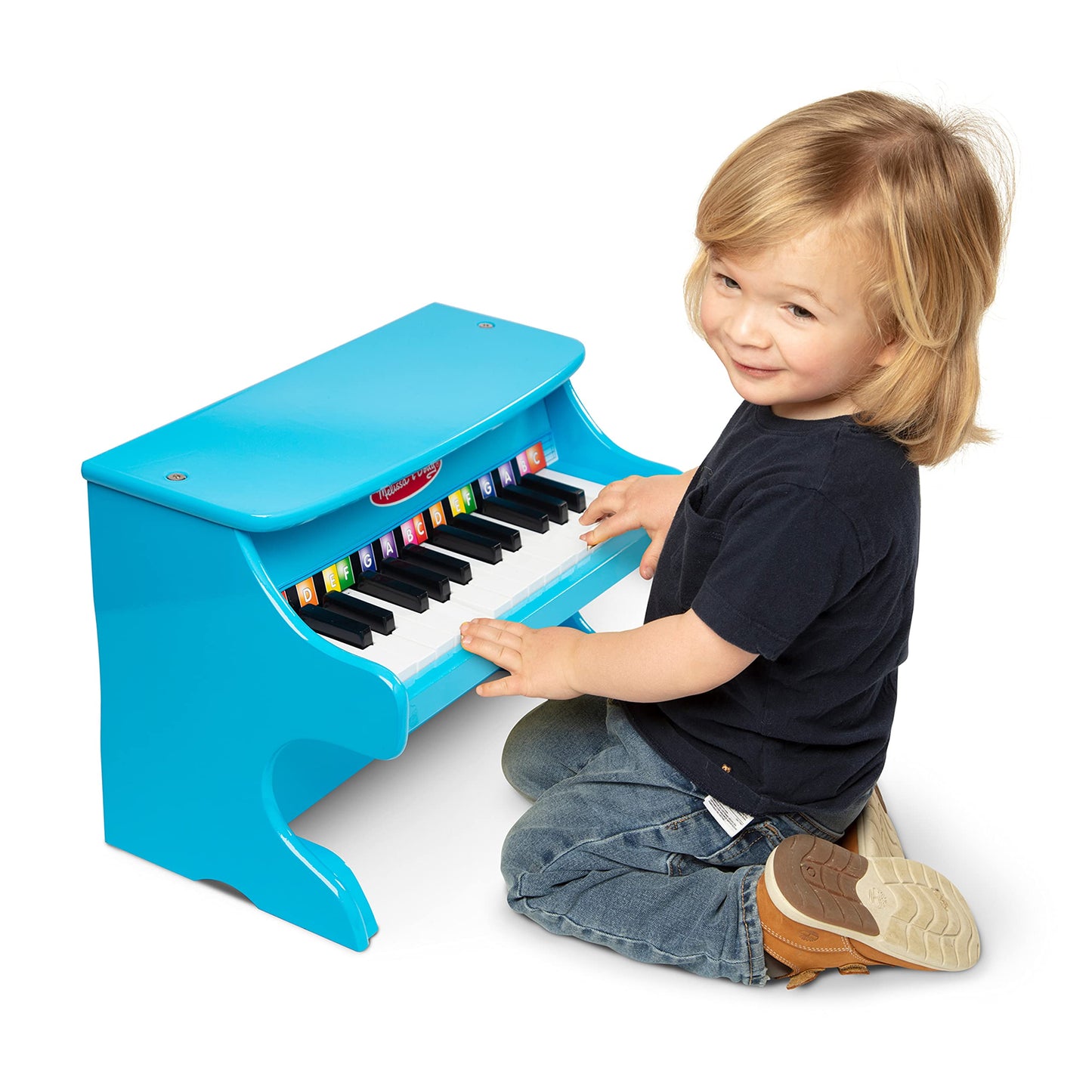 Melissa & Doug Learn-To-Play Piano With 25 Keys And Color-Coded Songbook - Blue