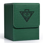 Zlca Card Deck Box For Mtg Yugioh Tcg, Card Storage Box With Dividers Holds 100+ Sleeved Cards, Premium Card Deck Case Compatible With Ccg Trading Cards (Green,Puzzle)
