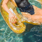 PoolCandy Sun Chair Water Raft, Gold Glitter