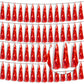 4P Red Foil Fringe Tassel Banner Garland Metallic Tinsel Streamers Wall Hanging Curtain Backdrop Banner for Parade Floats, 2024 