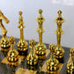 Stonkraft Collector Edition Brass Chess Pieces Pawns Chessmen Chess Coins Figurine Pieces (2.5'' Sleek)