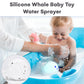 Kicko Led Whale Bath Toy Sprinkler - Light Up Baby Bath Toys- Color-Changing - Silicone Whale Baby Toy Water Sprayer - Easy To U