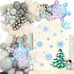 173 Pcs Winter Wonderland Balloons Garland Kit With Haze Blue White Grey Snowflake Balloons For Onederland Baby Shower Birthday