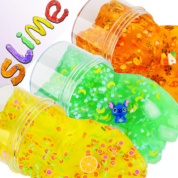 8 Pack,Funny Slime Crystal Clear Slime Kit,Boba Slime Party Favors For Girls Boys,Stress Relief Toys Super Soft And Non-Sticky,