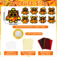 QOUBAI 32 Sets Fall Owl Suncatchers Craft Kit DIY Window Stained Glass Effect Autumn Owl Paper Crafts Home School Classroom Deco