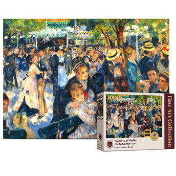 Antelope 1000 Pieces Dance At Le Moulin De La Galette Puzzle, High Resolution, Matte Finish, Smooth Edging, No Dust, Cardstock, Intermediate, All Age, 29.5 X 20.5In