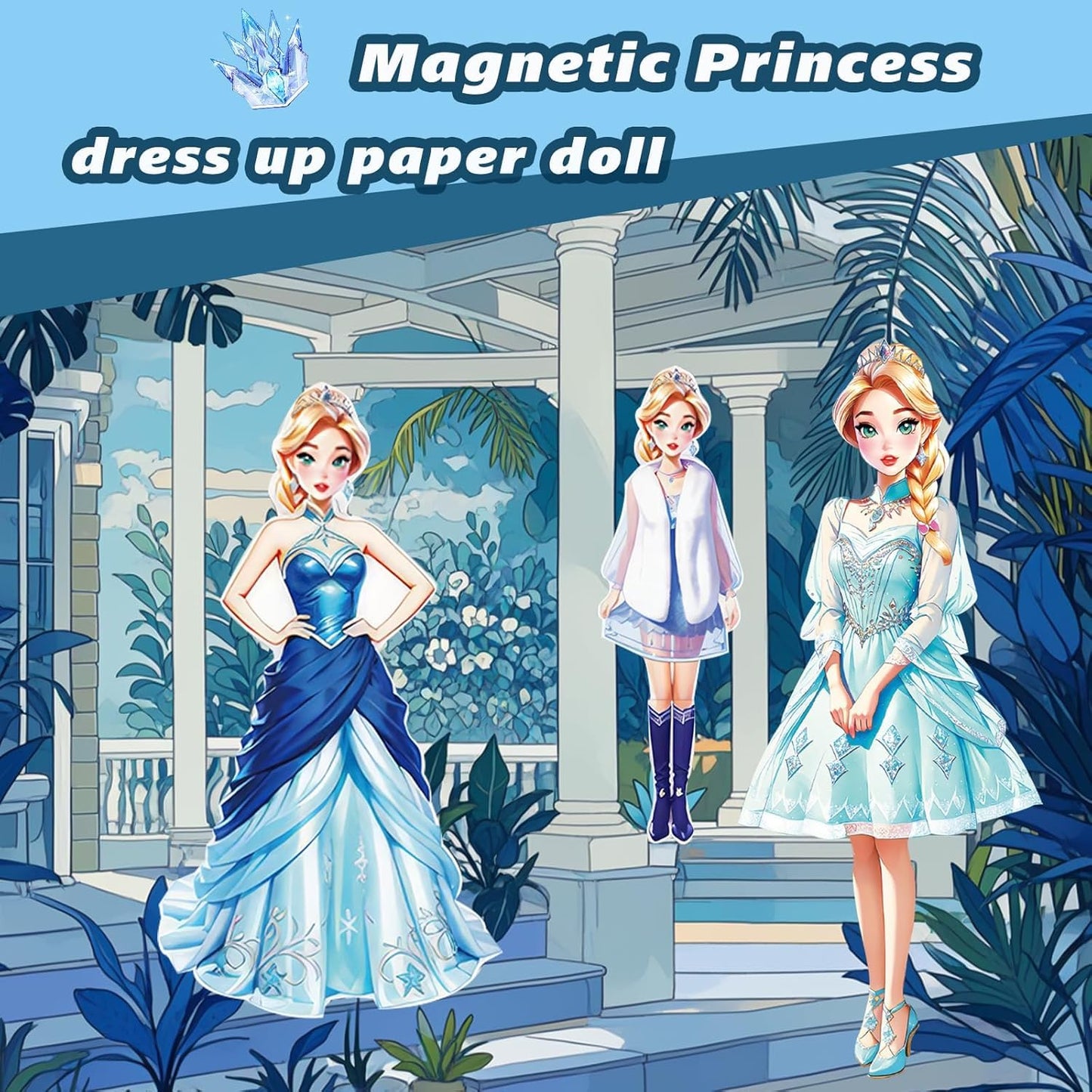 Generic Magnetic Princess Dress Up Paper Doll, Magnet Dress Up Games, Play Travel Playset Toy Magnetic Dress Up Dolls And Pretend For Girl (Lea), Medium