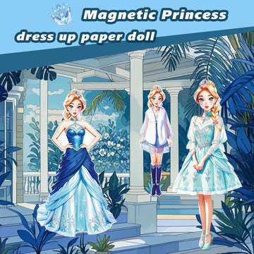 Generic Magnetic Princess Dress Up Paper Doll, Magnet Dress Up Games, Play Travel Playset Toy Magnetic Dress Up Dolls And Pretend For Girl (Lea), Medium