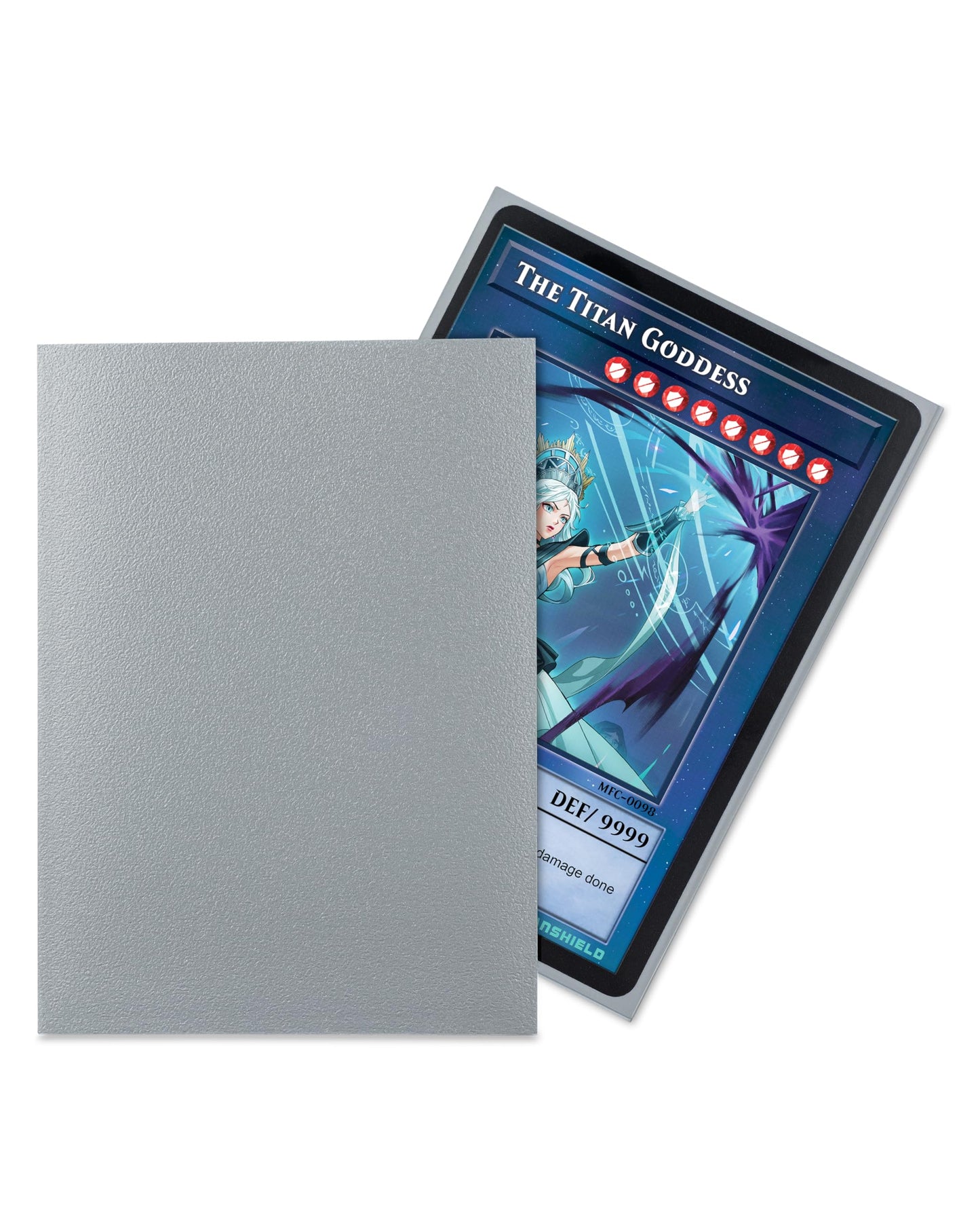 Titanshield (150 Sleeve/Silver) Small Japanese Sized Trading Card Sleeves Deck Protector Compatible With Yu-Gi-Oh!, Cardfight Va