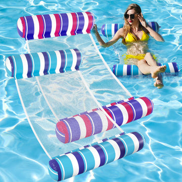 Pool Floats - 2 Pack Inflatable Pool Floats Rafts, Pool Floats Adult Size, 4-In-1 Floats For Swimming Pool, Thick Pvc Pool Float