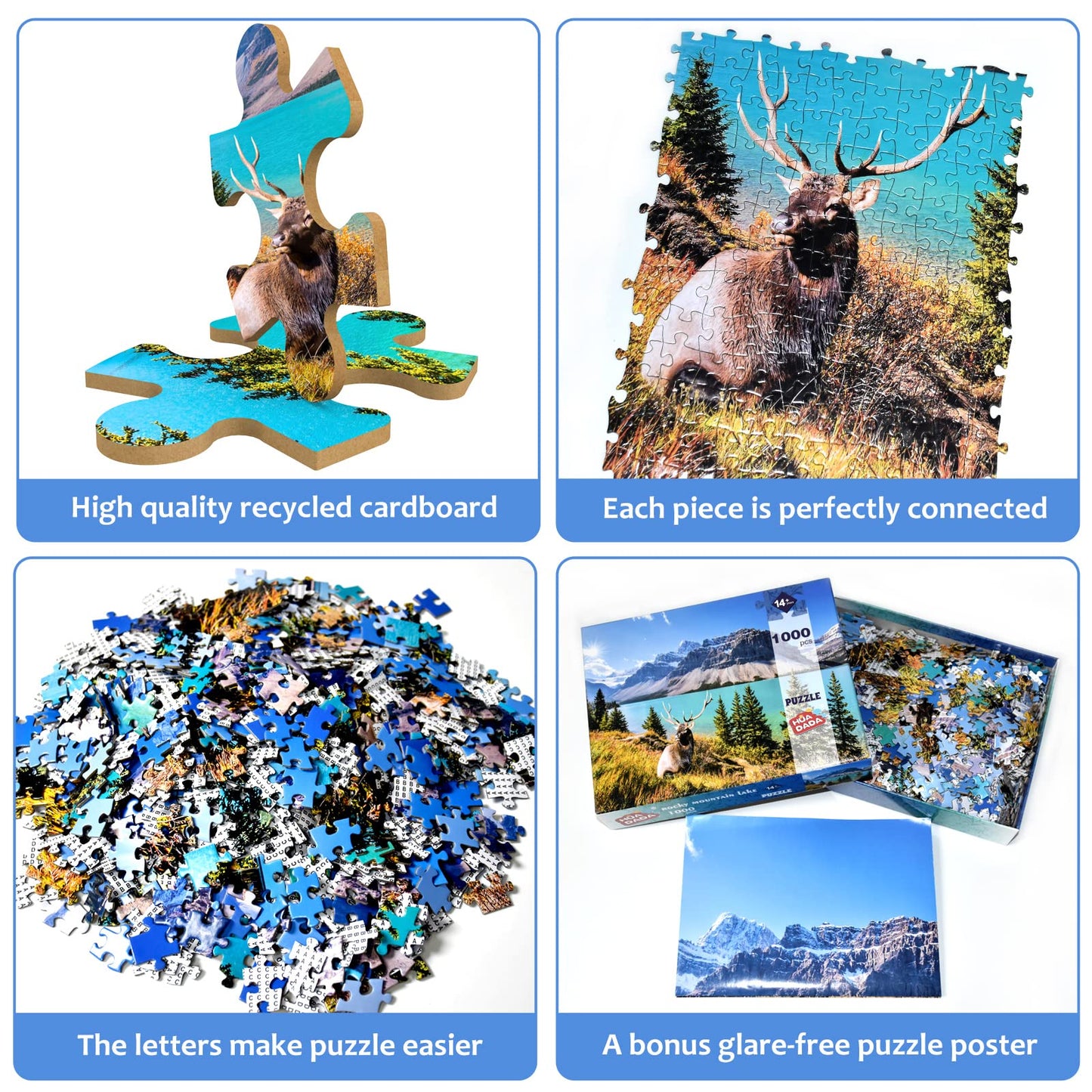 Jigsaw Puzzles for mature-themeds 1000 Piece Puzzle for mature-themeds 1000 Pieces Puzzle 1000 Pieces-Canadian Rocky Mountain Lake