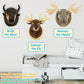 TigerHart Plush Moose Wall Mount Bust - 24 Inch Stuffed Animal Trophy, White Color
