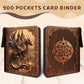 Wazzio 900 Pocket Trading Card Storage Album  Card Binder with 50 Durable 9-Pocket Pages  Birthday Gifts for Fathers Day  Retro Dragon Design on Pocket Card Packs  Gifts for Zipper Closure Collector
