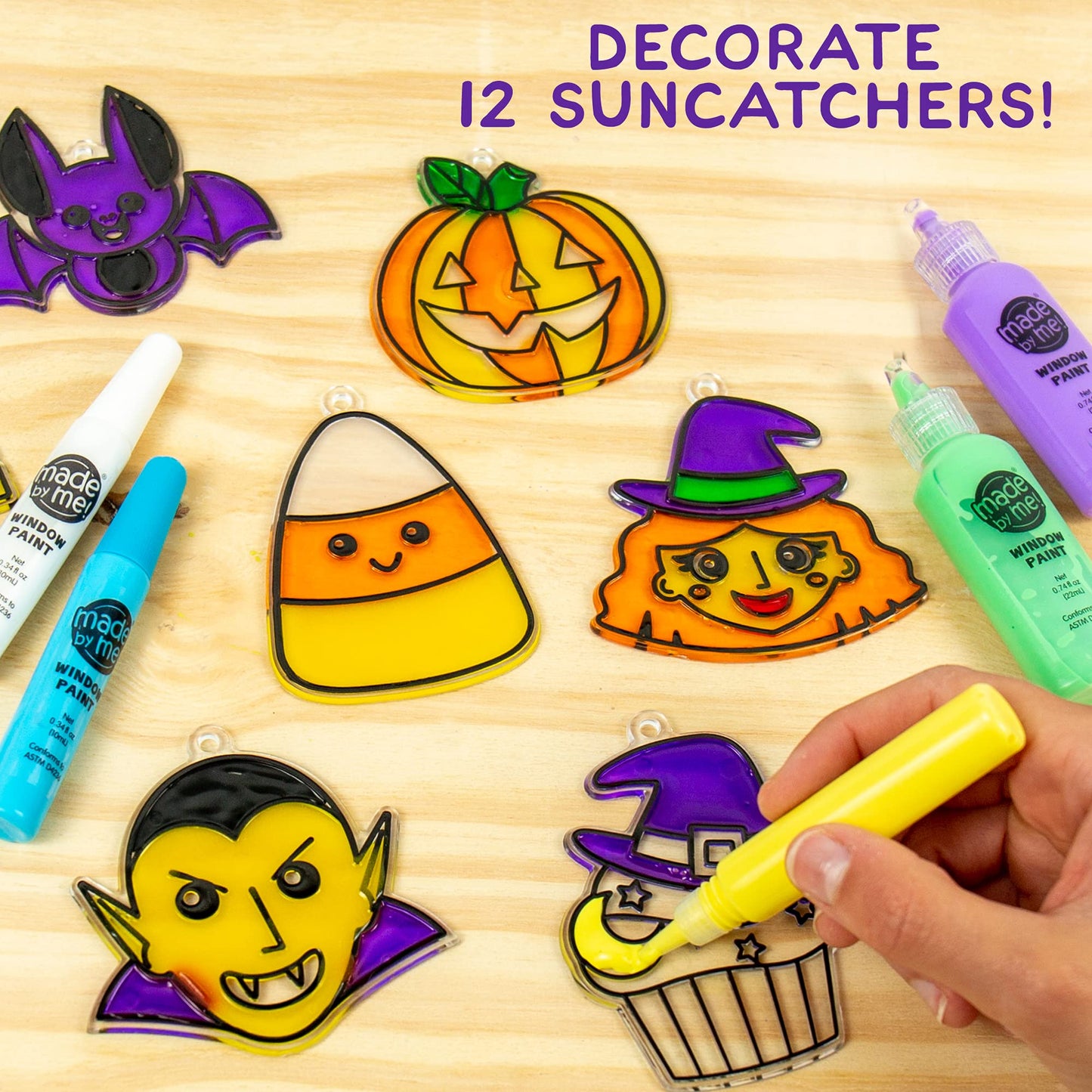 Horizon Group DIY Halloween Window Art Suncatcher Kit, Multi, Acrylic, Model 211964, Fun Arts and Crafts Activity for Kids Ages 6-9